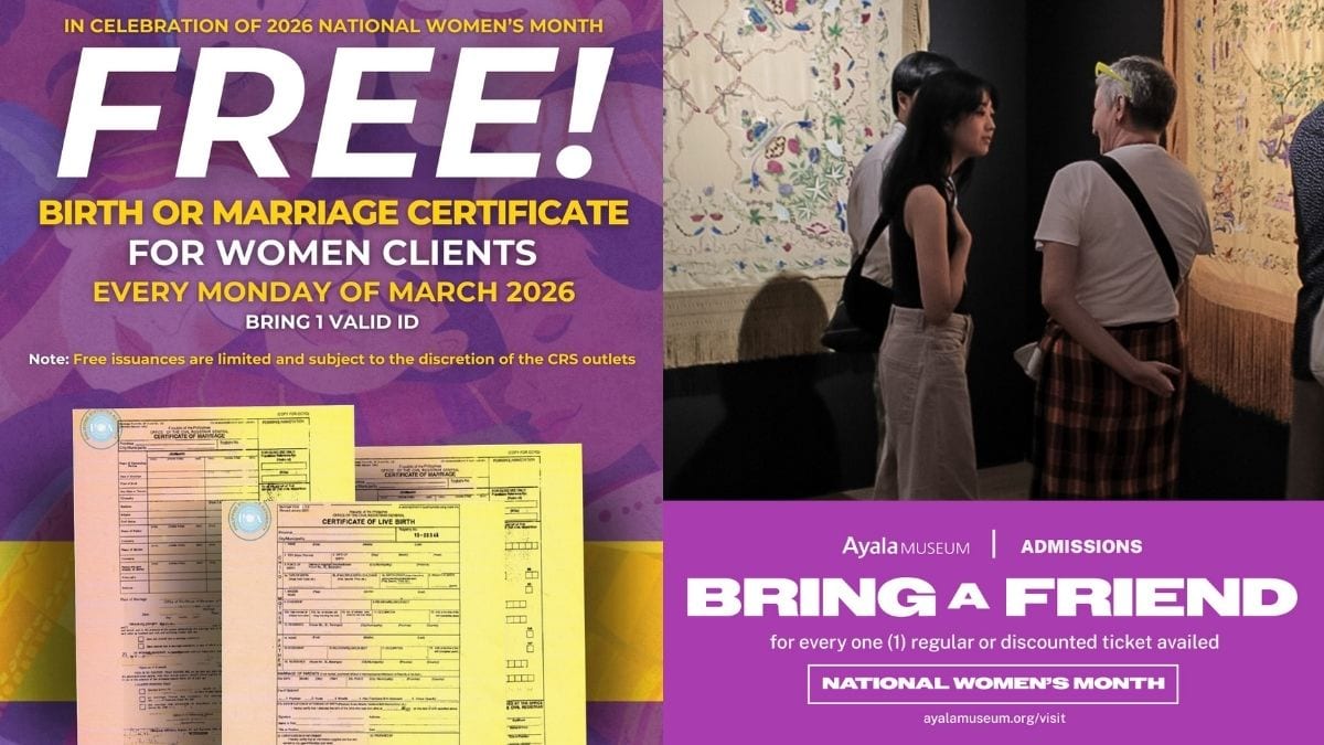 2026 Women’s Month Perks: Free Train Rides, PSA Certificates, and More